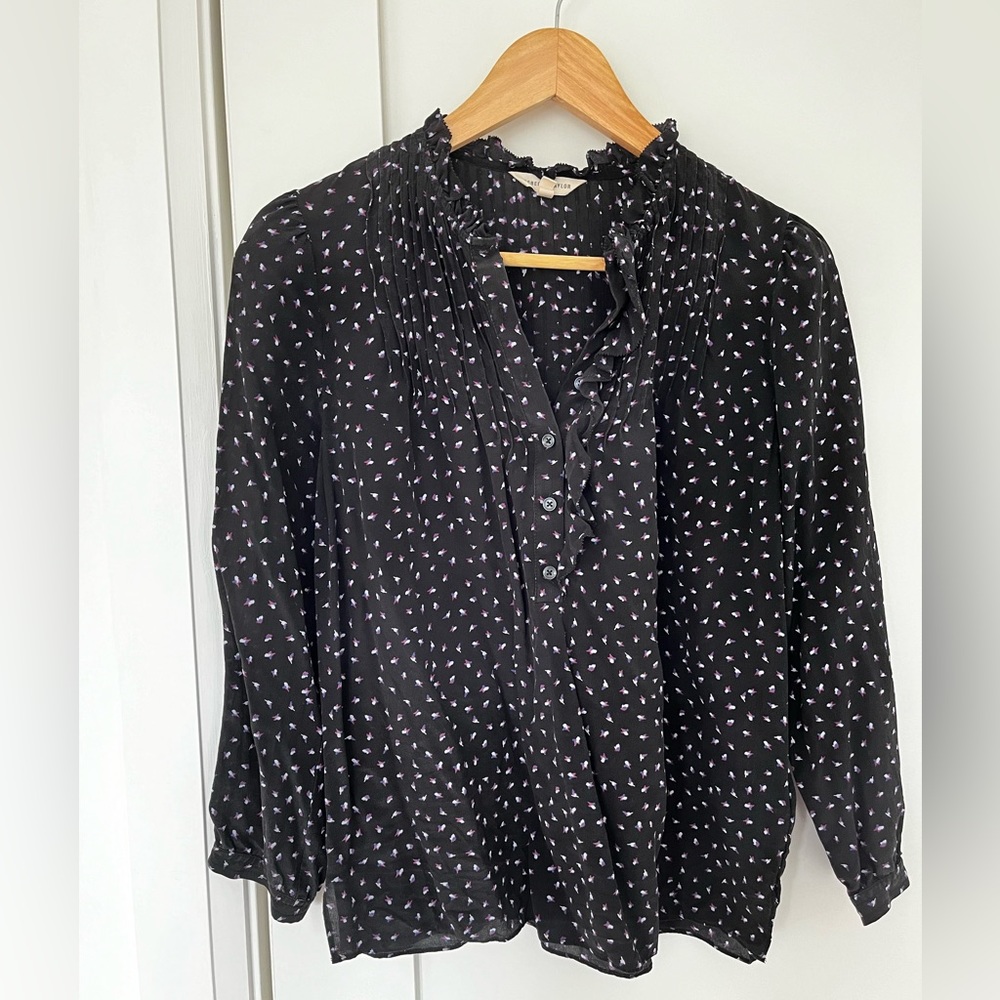 Rebecca Taylor | Button up Blouse | Size 2 | 100% Silk
